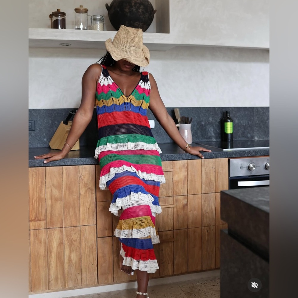 Colorful Crochet Dress by Carolina K